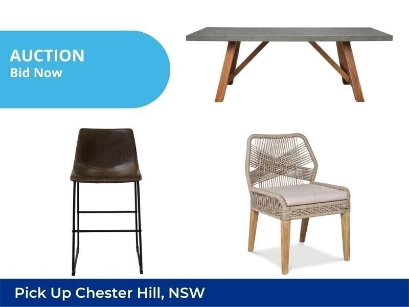 Unreserved Major Retailer Furniture | Dining | Insurance Claim Sale | Chester Hill NSW | Pick Up Only