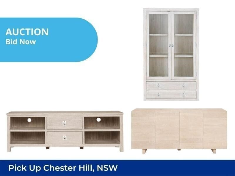 Unreserved Major Retailer Furniture | Entertainment & Storage | Insurance Claim Sale | Chester Hill NSW | Pick Up Only