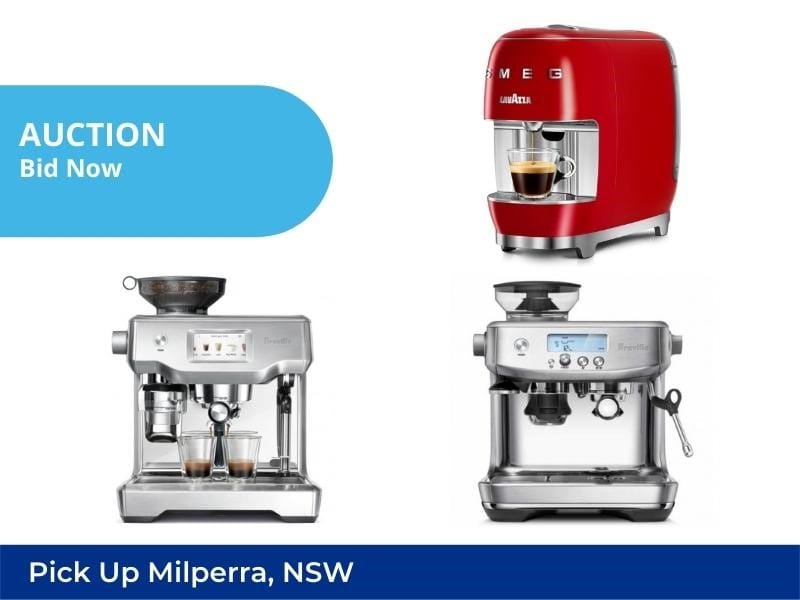 Unreserved Big Brand Coffee Machines Incl. Breville, Jura, DeLonghi and More | Insurance Claim Sale | Milperra NSW | Pick Up Only