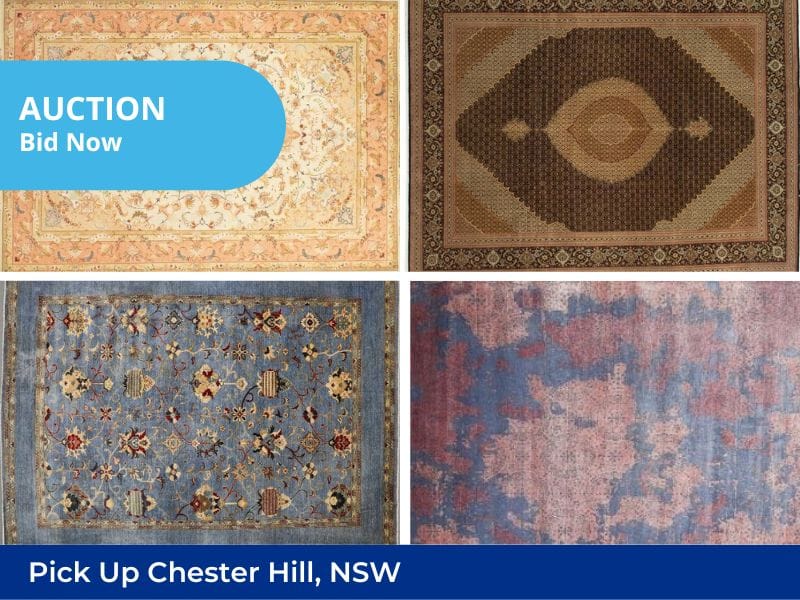 Unreserved Premium Carpets & Hand Woven Rugs | Insurance Claim Sale | Chester Hill, NSW | Pick Up Only