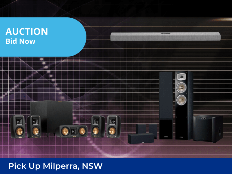 Unreserved Big Brand Home Entertainment Incl. Klipsch, Sonos, Yamaha, Harman Kardon, Sony and More | Insurance Claim Sale | Milperra NSW | Pick Up Only